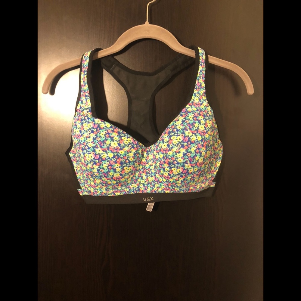 VSX 34DD floral sports bra